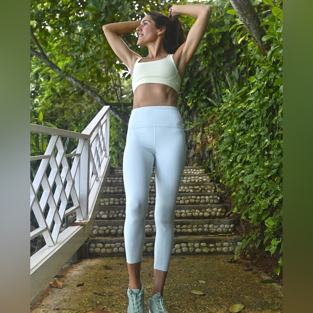 Athleta White High-Waisted Leggings for Active Comfort